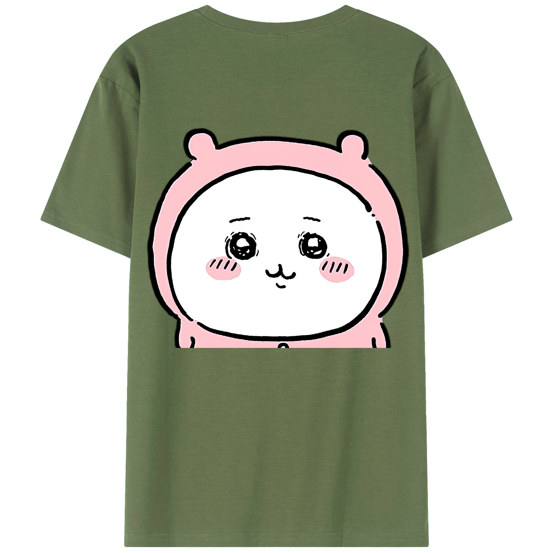 （画像用） ちいかわ ちいかわ Chii-kawa chiikawa 綿100％ メンズ半袖Tシャツ（バックプリント） 通気性